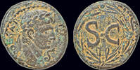 Syria AE21 Syria Seleucis and Pieria Antioch Nero AE21 large S C within wreath -