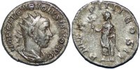 Roman antoninianus Volusian AR antoninianus emperor standing left