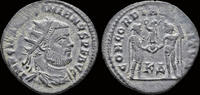 Roman radiate Maximianus Herculius AE radiate Jupiter presents Victory on globe -