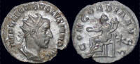Roman antoninianus Volusian AR antoninianus Concordia seated left. -