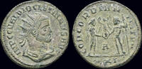 Roman antoninianus Diocletian billon antoninianus emperor receiving Victoty on globe from Jupiter -