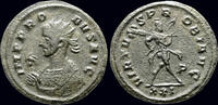 Roman antoninianus Probus AE antoninianus Mars walking right -