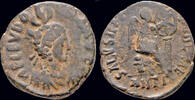 Roman AE follis Aelia Eudoxia, Augusta AE follis Victory seated right -