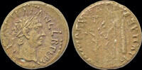 Seleucis and Pieria AE13 Syria Seleucis and Pieria Antioch Trajan AE13 laurel branch, bow and quiver -