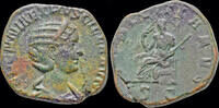 Roman sestertius Herennia Etruscilla AE sestertius Pudicitia seated left -