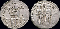 Byzantine basilikon Andronicus II Palaeologus with Michael IX AR basilikon -