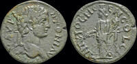 Pisidia AE22 Pisidia Antioch Caracalla AE22 Tyche standing left -