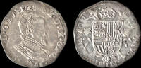 Netherlands 1/5 filipsdaalder Netherlands Hertogdom Gelre Filips II AR 1/5 filipsdaalder 1566 -