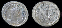 Roman antoninianus Aurelian silvered antoninianus Sol between two captives. -