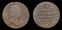 Austrian Netherlands double liard of oord Austrian Netherlands Flanders Maria-Theresia double oord (liard)1750 Brugge mint -