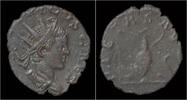 Roman antoninianus Tetricus II billon antoninianus pontificate implements -