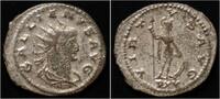 Roman antoninianus Gallienus silvered antoninianus Mars standing facing