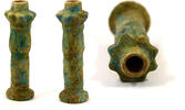 300-100BC Egypt Late Period a large blue-green faience cosmetic Kohn tube