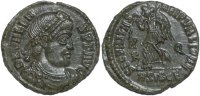 Roman follis Valens AE follis Victory walking left