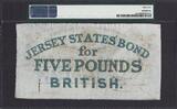 Jersey 5 Pounds ND (1840) Remainder Pick-A1r Choice UNC PMG 64 RARE !