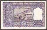 India Large 100 Rupees (1962-67) Pick-45 Original Crisp XF