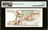 Belgium 1000 Francs SPECIMEN ND (1961-75) Pick-136as SUPERB GEM UNC PMG 67 EPQ