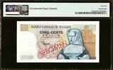 Belgium 500 Francs SPECIMEN ND (1961-75) Pick-135as GEM UNC PMG 66 EPQ