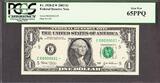 U.S.A  2003 FR Note RICHMOND $1 Fr 1928-E☆ LOW Ser# 00000021 ☆STAR☆ GEM UNC PCGS 65 PPQ