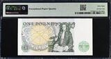 Great Britain One Pound 1981-84 SOLID # 666666 P-377b SUPERB GEM UNC PMG 68 EPQ