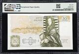Great Britain 50 Pounds ND (1991-93) E30 999609 QEII P-381c GEM UNC PMG 66 EPQ