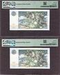 Scotland 5 Pound 4 Commemorative MATCHING SET LOW# 000379 CS1 GEM UNC PMG 66 EPQ