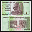 Zimbabwe 10 x 50 Trillion P-90 2008-AA 100% AUTHENTIC UV Passed with C.O.A UNC