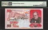 50 Pounds 2006 Gibraltar  QEII Winston Churchill Pick-34a GEM UNC PMG 66 EPQ