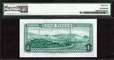 UK (Great Britain) Pound 1983 Isle of Man QEII One  ND TYVEK Prefix- N Pick-38 Ch UNC PMG 64