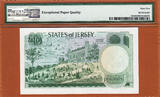 UK (Great Britain) 10 Pounds Jersey QEII  1976-88 P-13b LOW Serial 000015 Gem UNC PMG 65 EPQ