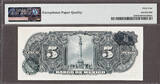 5 Pesos 1/9/1943 Mexico  M4637f Pick-34f Choice UNC PMG 64 EPQ