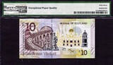 UK (Great Britain) 10 Pounds 2016 Scotland Polymer  LOW Serial BB 000061 Superb GEM UNC PMG 67 EPQ