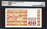 5 Pounds 1990 Ireland  SOLID Serial 666666 Pick-71e GEM UNC PMG 66 EPQ