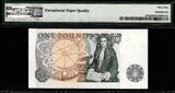 UK (Great Britain) Pound England One  1978-80 SOLID Serial C22N 555555 Pick-377a GEM UNC PMG 65 EPQ