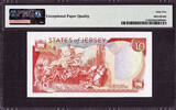 UK (Great Britain) 10 Pounds 1989 Jersey  First Prefix LOW # AC 000166 Pick-17a GEM UNC PMG 65 EPQ