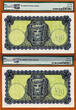 10 Pounds 1976 Ireland 2 Consecutive  Lady Lavery Pick-66d Ch Abt UNC PMG 58 EPQ