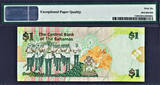 2008 $ 2008 Bahamas $1 LOW Serial 000006 Pick-71 GEM UNC PMG 66 EPQ