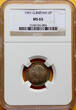 1901 Great Britain Six Pence NGC Graded MS 65