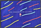 1990 New Zealand Commemorative $10 LOW Serial BBB 000120 W/Folder Pick-176 UNC unz