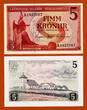 5 Kronur 1957 Iceland 10 Consecutive  Pick-37a CRISP UNC unz