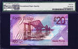 UK (Great Britain) 20 Pounds 2007 Scotland  LOW Serial 000016 Pick-126a GEM UNC PMG 65 EPQ