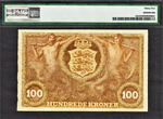 100 Kroner 1924 Denmark  Pick-23h Very Fine PMG 35 SCARCE !