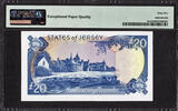 UK (Great Britain) 20 Pounds 1989 Jersey  First Prefix LOW # AC 000206 Pick-18a GEM UNC PMG 65 EPQ