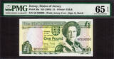 UK (Great Britain) Pound 1993 Jersey One  QEII FANCY Number - QC 500000 Pick-20a GEM UNC PMG 65 EPQ