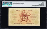 1955 South Africa 10/- Shillings Pick-91d GEM UNC PMG 66 EPQ