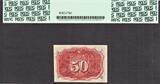 USA 50 Cents Fractional Currency 2nd Issue  FR# With Surcharge AUNC PCGS 58 PPQ