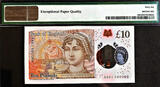 UK (Great Britain)  England £10 Polymer 1st Prefix LOW Serial AA01 000060 GEM UNC PMG 66 EPQ