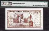 UK (Great Britain) 10 Pounds 1985 Scotland  Pick-343a GEM UNC PMG 66 EPQ