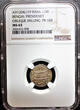 1/4 Rupee India Bengal Presidency  AH1204//19 OBLIQUE Edge PR-168 NGC MS 63 POP-1