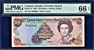 25 Dollars Cayman Islands Pick-14 LOW Serial 000608 GEM UNC PMG 66 EPQ -